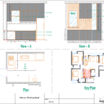2D DRAWING FOR 3BHK FLAT – 2505 -1590 SQ FT